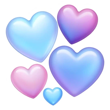Moonstone hearts pink purple blue pastel sticker