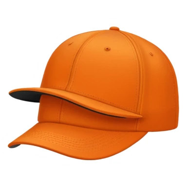 Orange baseball hat sticker