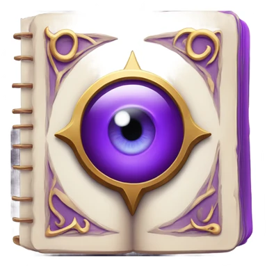 spell book that's purple with evil eye in the middle sticker