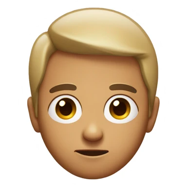 Serious face with younger sticking out sticker