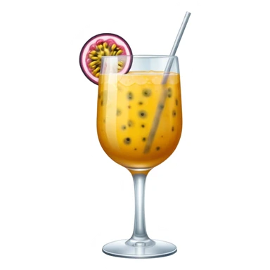 Passionfruit cocktail, no straw sticker
