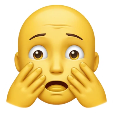 crying emoji with hands in his face sticker