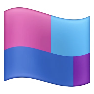 Bisexual bandera con tres colores rosa violeta y celeste  sticker