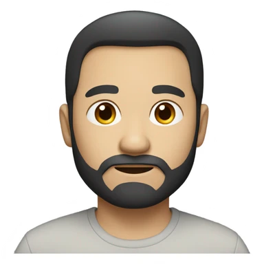 white asian looking man with dark brown hair and some beard, dressed in smart casual sticker