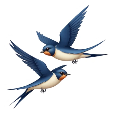 swallows fly swooping sticker