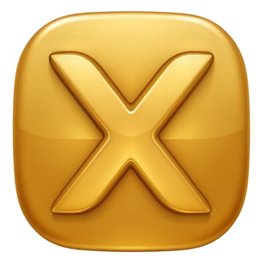emoji-style glossy icon with two characters: X and S placed side by side forming “XS”, bold rounded font, golden 3D shine, smooth gradients, soft highlights, transparent background

 sticker