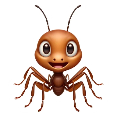 Cinematic Cheeky Ant Portrait Emoji, Head tilted dramatically with an exaggeratedly shocked expression, featuring a diminutive, agile body with wide, comically expressive eyes full of playful disbelief and subtly animated antennae, Simplified yet hilariously expressive features, highly detailed, glowing with a slightly sassy earthy glow, high shine, dramatic yet playful, stylized with an air of cheeky insect mischief, soft glowing outline, capturing the essence of a meme-worthy ant that looks ready to scurry its way into viral fame! sticker