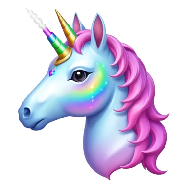 Unicorn with a vape sticker