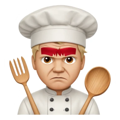 Gordon Ramsay angry with chef hat sticker