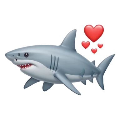 Tiburón con corazones sticker
