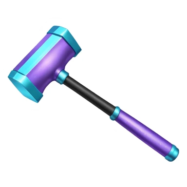 glitter purple and cian hammer ban sticker