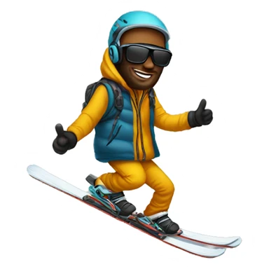 Crankdat the dj on skis sticker