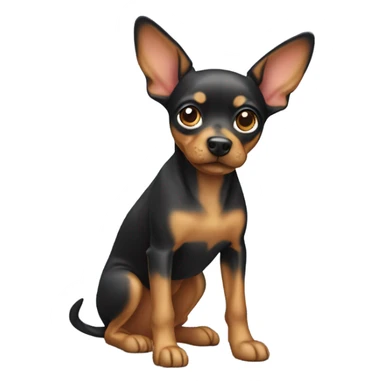 miniature pincher dog  sticker