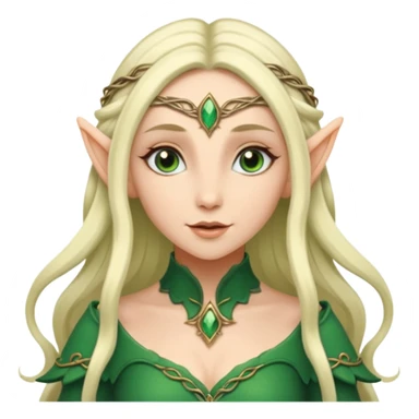 female elf elegant fantasy sticker