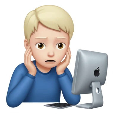 computer anxiety  sticker