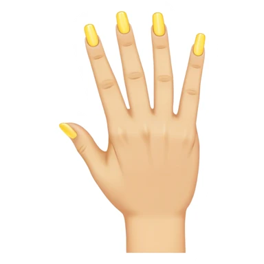 hand with thumb , index and middle finger up with ring an pinkie finger down yellow sticker