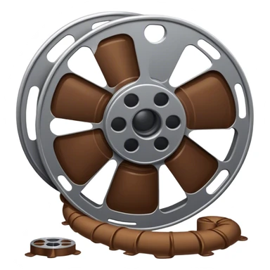 Film reel with shit reels sticker
