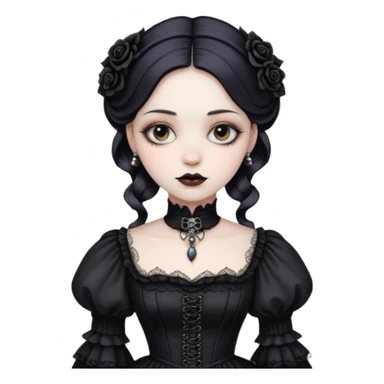Gothic Victorian antique vintage edgy dress  sticker