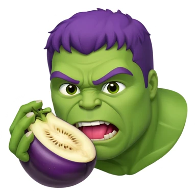Hulk sucking on eggplant sticker