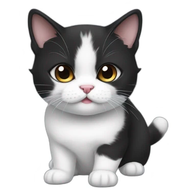 Black and white munchkin cat with a sassy attitude sticker