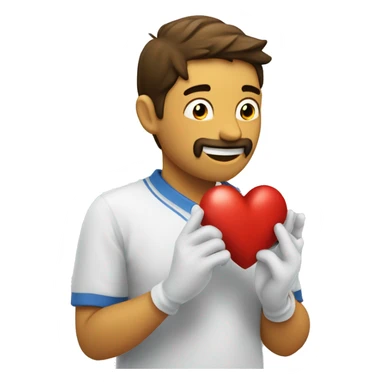 Pato sosteniendo un corazon que ponga te amo  sticker