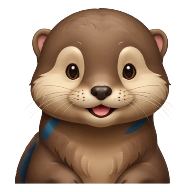 a flirty otter winking sticker