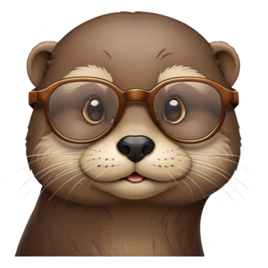 Otter with specs sticker
