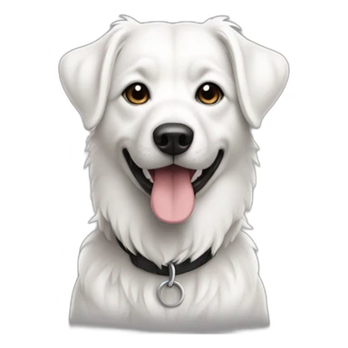 Chien border colis blanc et noir sticker