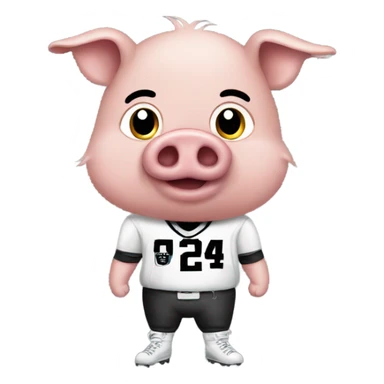 Pig with raiders jeremsey sticker