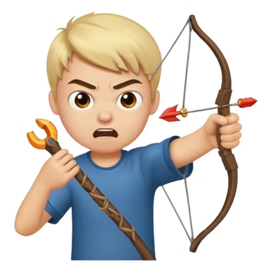 a bad boy shooting a bird with a slingshot sticker