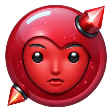 red glitter cyberpunk light sticker