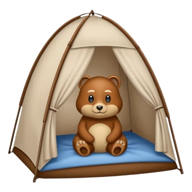 un écureuil dans une tente sticker