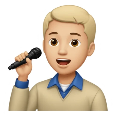 A man singing. sticker