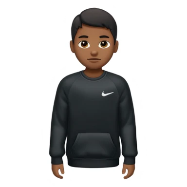 un emoji (qui ressemble à un vrai emoji téléphone)de quelqu'un qui tombe (homme noir pull Nike).Il tombe vers l'avant .Il a 11 ans sticker