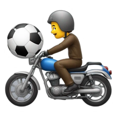 Ballon de football qui conduit une moto sticker