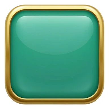 Blank Jade and gold style rounded square icon button sticker