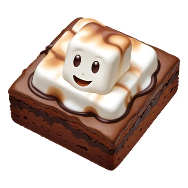 Realistic smores brownie sticker