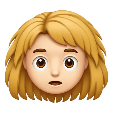 fios de cabelo soltos fora da cabeça sticker