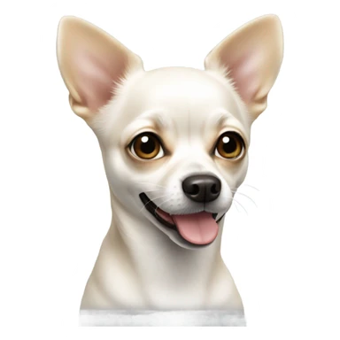 white realistic chihua sticker