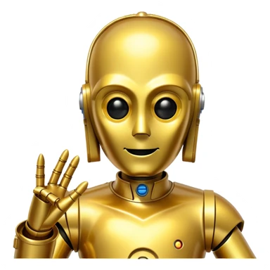 C3 PO saying good morning sticker