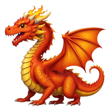 a red wales dragon breathing fire sticker