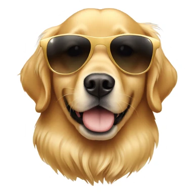 Golden retriever in sunglasses sticker