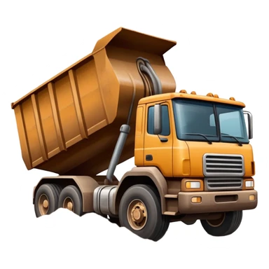 18 Wheeler dumping dirt sticker