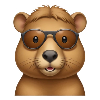Capibara con lentes de sol sticker