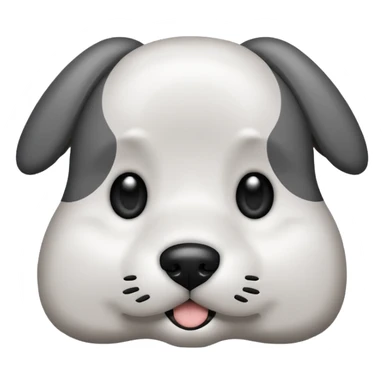 Black white and grey doodle dog sticker