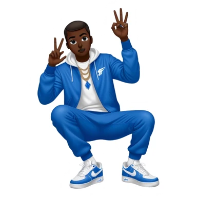 Air force 1s Crip gang signs  sticker
