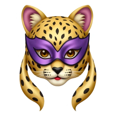 cheetah with glamorous masquerade mask sticker