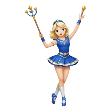 Majorette jupe courte danser sticker