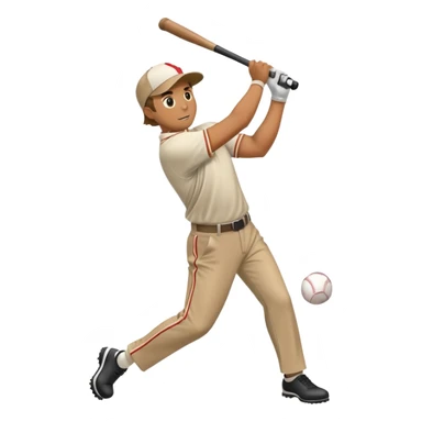 Man golfing but with a baseball sticker