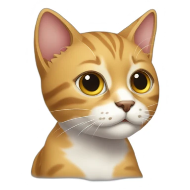 gato color taby jugando sticker